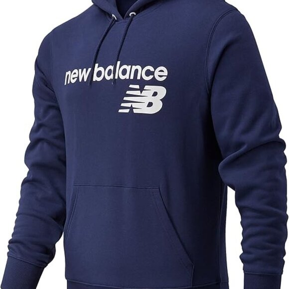 NWT Men’s New Balance Dark blue Hooded Sweatshirt Sz: M - Picture 1 of 7
